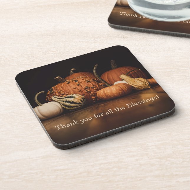 Thank You For All The Blessings | Fall Harvest Coaster (Left Side)