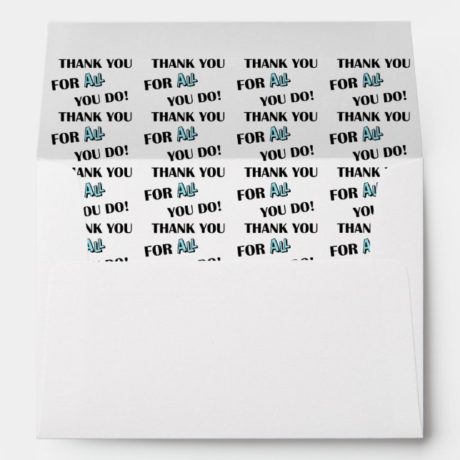 “Thank you for all you do!" Envelopes (Back (Bottom))