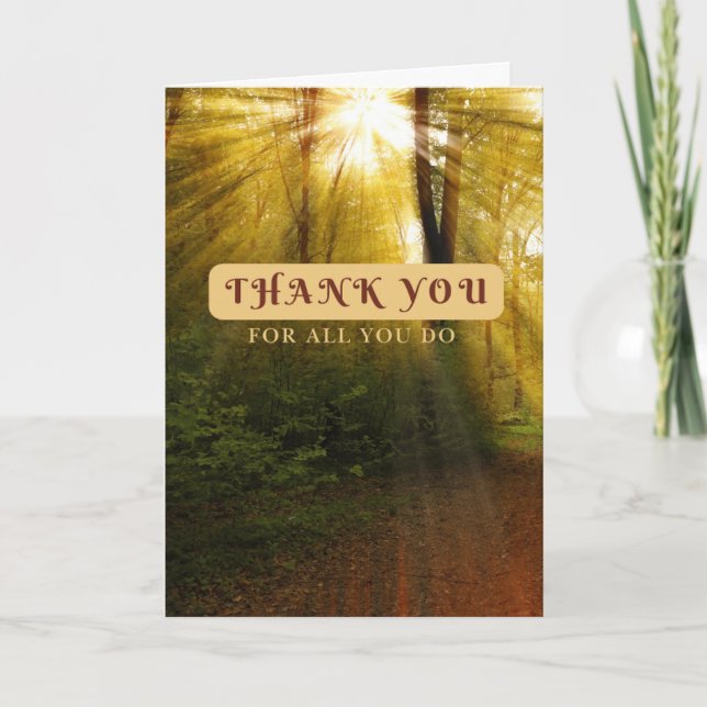 Thank You For All You Do (Philippians 1:3) Card (Front)