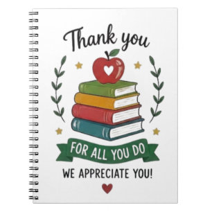 Thank You for All You Do Teacher Appreciation Notebook