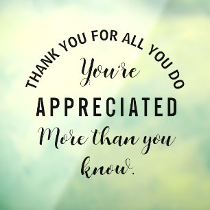 Thank you for all you do you're appreciated
