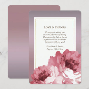 Thank You for Attending Anniversary Party Cards