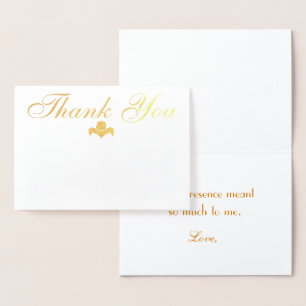 Thank You for attending my bridal shower Foil Card