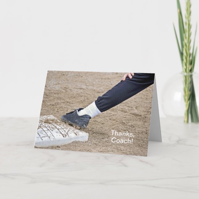 Thank you for Baseball Coach Card (Front)