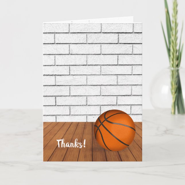 Thank You For Basketball Coach Card (Front)