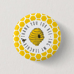 thank you for bee-ing my, teacher Apple 3 Cm Round Badge