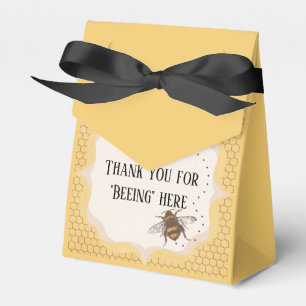 Thank you for "Beeing" here wedding favour boxes