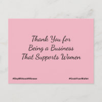 Thank You for Being a Business That Supports Women