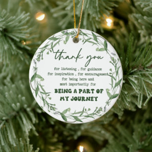 Thank You for Being a Part of My Journey Ceramic Ornament