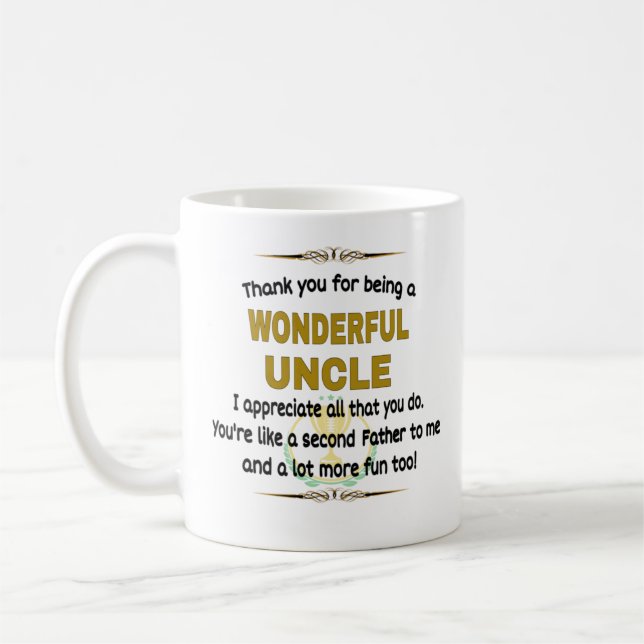   Thank you for being a Wonderful Uncle Coffee Mug (Left)