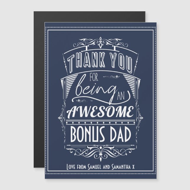 Thank You For Being An Awesome Bonus Dad - Stepdad (Front/Back)