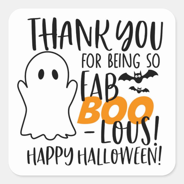 Thank You for being Fa Boo Lous Square Sticker (Front)