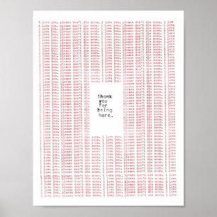 thank you for being here poster