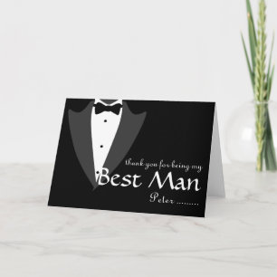 Thank you for being my Best Man Tuxedo Card