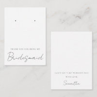 Thank You For Being My Bridesmaid Jewellery Displa
