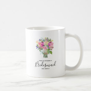 Thank You for Being My Bridesmaid Personalised Coffee Mug