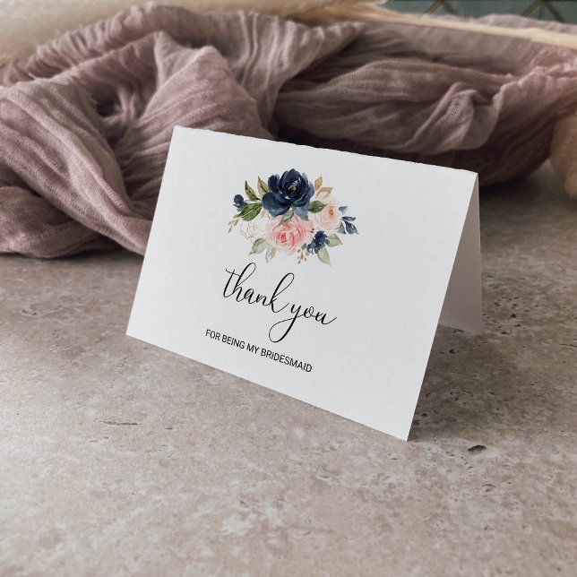 Thank You For Being My Bridesmaid Wedding Card (Creator Uploaded)