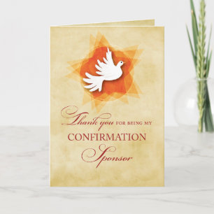 Thank You for being My Confirmation Sponsor, Dove