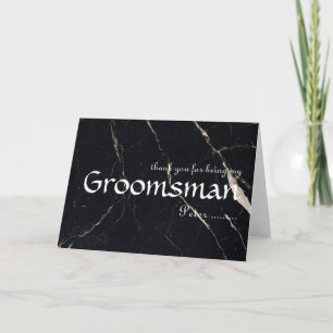 Thank you for being my Groomsman Card