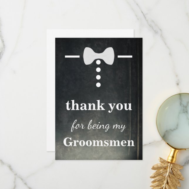 Thank you For Being My Groomsmen (Front/Back In Situ)