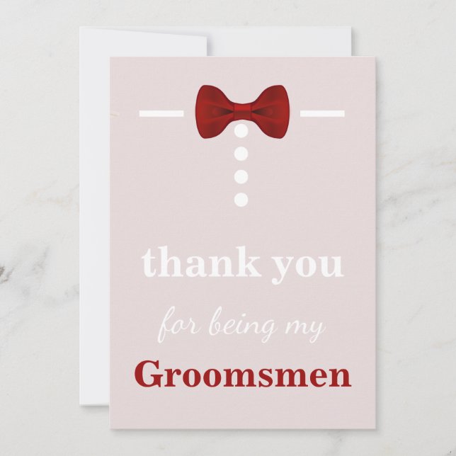 Thank you For Being My Groomsmen (Front)