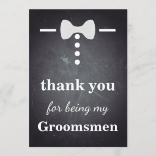 Thank you For Being My Groomsmen Card