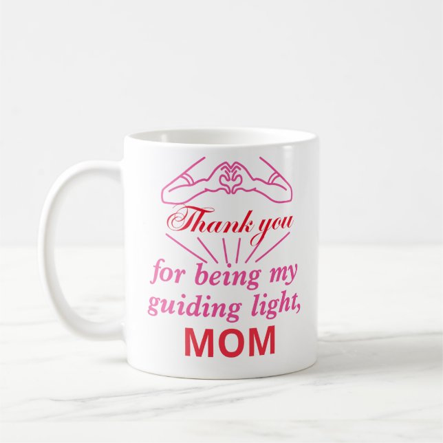 Thank you for being my guiding light, Mum Coffee Mug (Left)