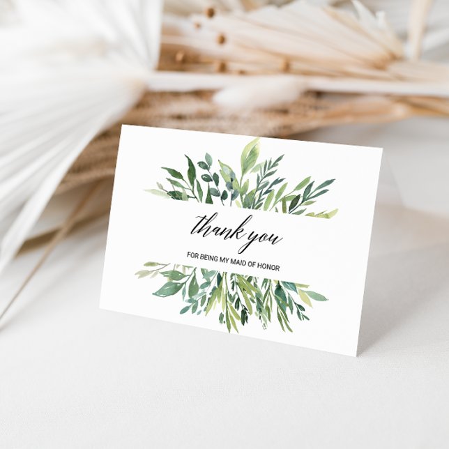 Thank You For Being My Maid of Honor Wedding Card (Creator Uploaded)