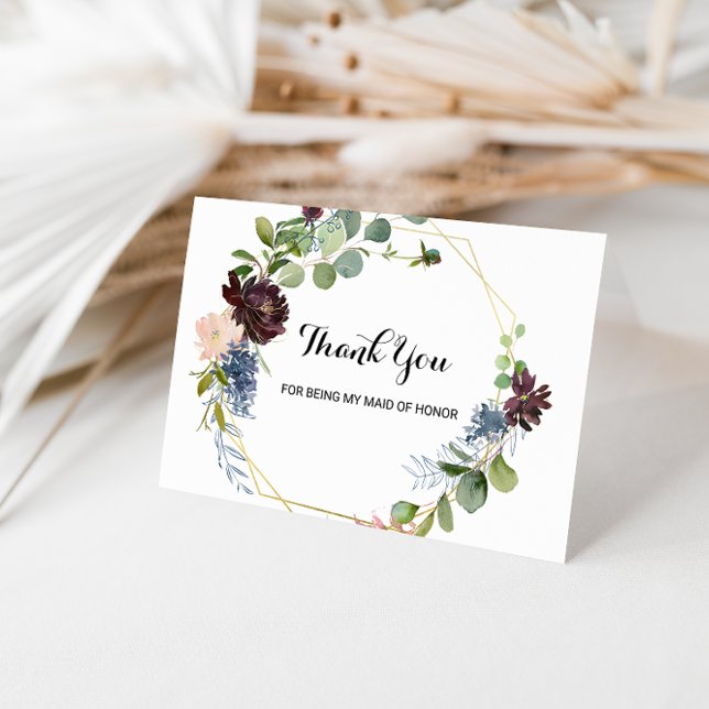 Thank You For Being My Maid of Honor Wedding Card (Creator Uploaded)
