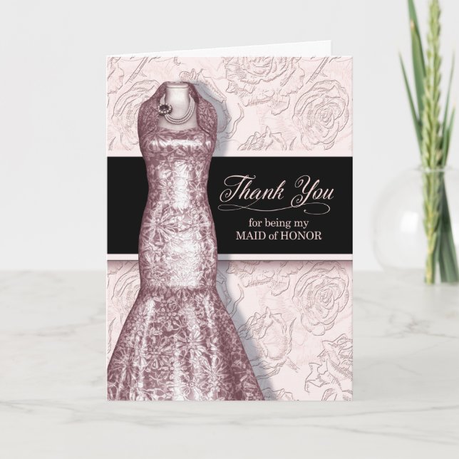 Thank You for Being My Maid of Honour Blush Pink (Front)
