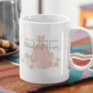 Thank You for being my Maid of Honour Blush Pink Coffee Mug