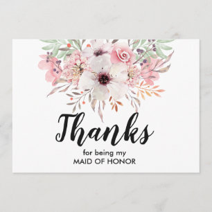 Thank You For Being My Maid Of Honour Card