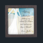 Thank You for Being my Maid Of Honour Gift Box! Keepsake Box<br><div class="desc">Keepsake Gift Box. 100% Customisable. Ready to Fill in the box(es) or Click on the CUSTOMIZE button to add, move, delete, resize or change any of the font or graphics. Made with high resolution vector and/or digital graphics for a professional print. NOTE: (THIS IS A PRINT. All zazzle product designs...</div>