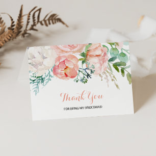 Thank You For Being My Maid of Honour Wedding Card
