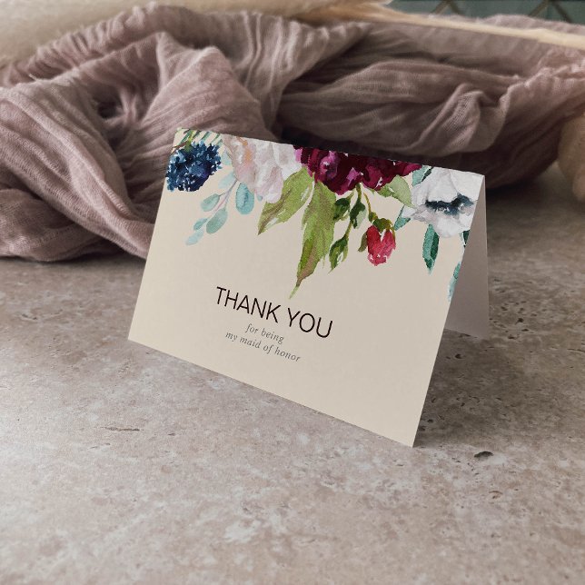 Thank You For Being My Maid of Honour Wedding Card (Creator Uploaded)