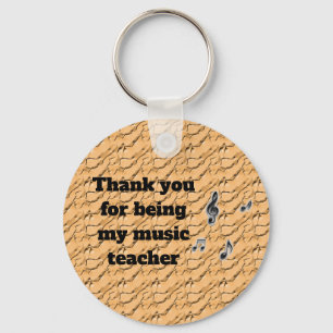 Thank You For Being My Music Teacher Appreciation Key Ring