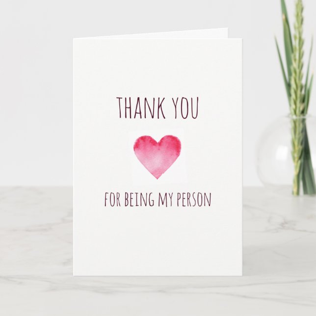 Thank you for being my person Valentines (Front)