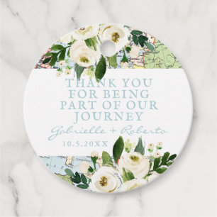 Thank You For Being Part of Our Journey Map Favour Tags