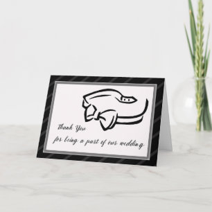 Thank You for Being Part of Our Wedding Black Tie Card