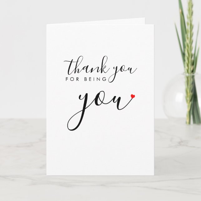 THANK YOU FOR BEING YOU card (Front)