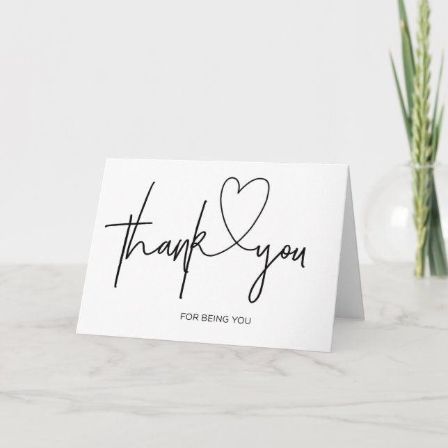 Thank You For Being You Card Wedding Thank You (Front)