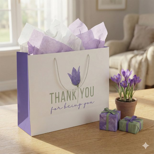 Thank You For Being You Gift Bag (Show your gratitude with this, "Thank you for being you" gift bag! Matching tissue paper available.)