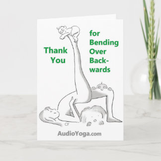 Thank You for Bending Over Backwards-Yoga Card