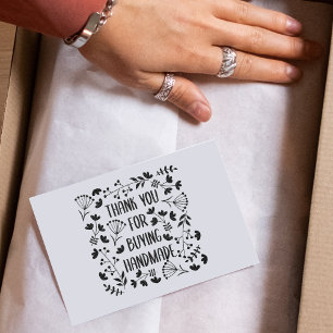 Thank You for Buying Handmade, Pattern Rubber Stamp