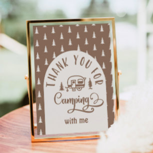 Thank you for camping with me Happy Camper Poster