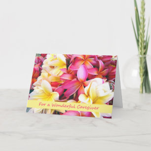 Thank You for Caregiver of Aging Parents, Plumeria Card