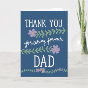 Thank You for Caring for Our Dad Card