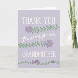 Thank You for Caring for Our Grandmother Card