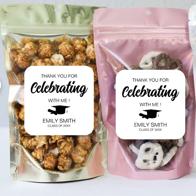 Thank You For Celebrating Graduation Class of 2024 Square Sticker (Creator Uploaded)