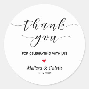 Thank you for celebrating with us, Birthday Classic Round Sticker